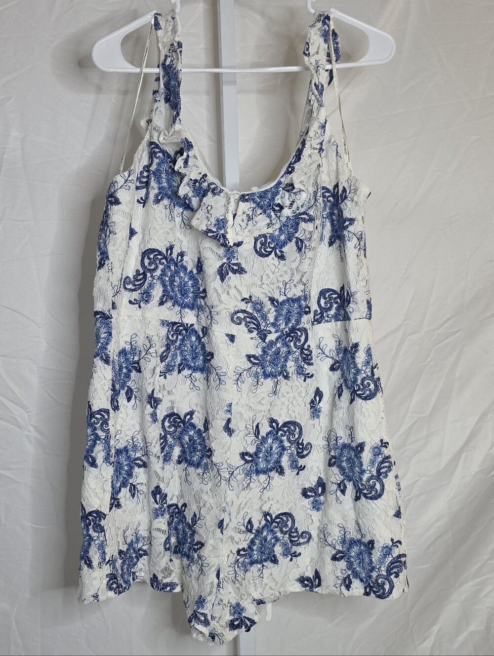(PLUS+) Blue Lace Romper